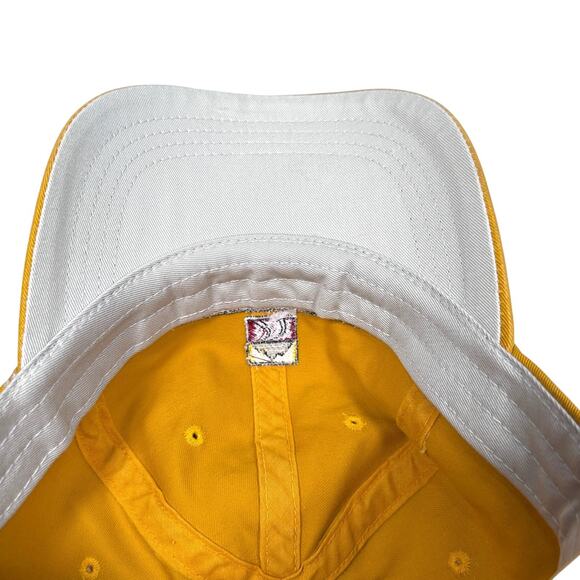 Vintage Ford Outfitters Strapback Dad Hat Burnt Yellow Adult Hook & Loop Cap New - Picture 7 of 9